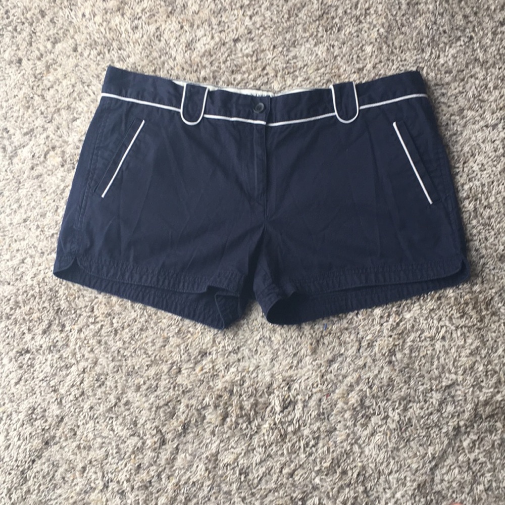 Navy Lands End shorts with white detailing